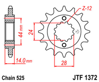JT JTF1372.17 ZĘBATKA PRZÓD-70875