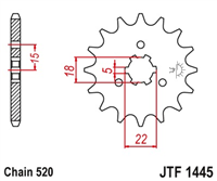 JT JTF1445.12 ZĘBATKA PRZÓD-70889