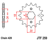 JT JTF259.15 ZĘBATKA PRZÓD-70974