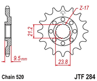JT JTF284.14 ZĘBATKA PRZÓD-70983