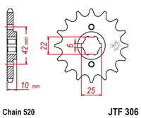 JT JTF306.15 ZĘBATKA PRZÓD-70999
