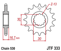 JT JTF333.15 ZĘBATKA PRZÓD-71017