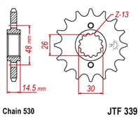 JT JTF339.16 ZĘBATKA PRZÓD-71021