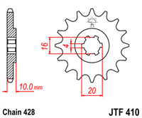 JT JTF410.15 ZĘBATKA PRZÓD-71045