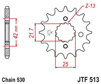 JT JTF513.14 ZĘBATKA PRZÓD-71099