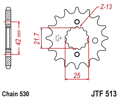 JT JTF513.14 ZĘBATKA PRZÓD-71099