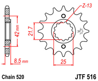JT JTF516.16 ZĘBATKA PRZÓD-71113