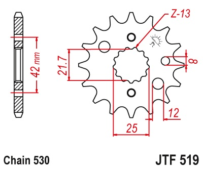 JT JTF519.16 ZĘBATKA PRZÓD-71121