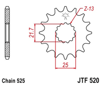 JT JTF520.15 ZĘBATKA PRZÓD-71125