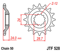 JT JTF528.17 ZĘBATKA PRZÓD-71131
