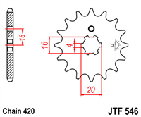 JT JTF546.14 ZĘBATKA PRZÓD-71135