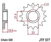 JT JTF577.15 ZĘBATKA PRZÓD-71197
