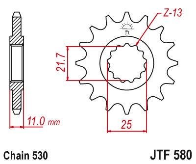 JT JTF580.16 ZĘBATKA PRZÓD-71187
