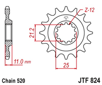 JT JTF824.17 ZĘBATKA PRZÓD-71161