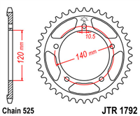 JT JTR1792.41 ZĘBATKA TYŁ-71737