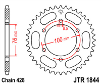 JT JTR1844.48 ZĘBATKA TYŁ-71702
