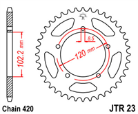 JT JTR23.47 ZĘBATKA TYŁ-71663