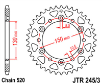 JT JTR245/3.42 ZĘBATKA TYŁ
