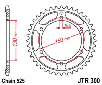 JT JTR300.42 ZĘBATKA TYŁ-71609