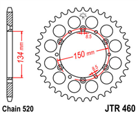 JT JTR460.49 ZĘBATKA TYŁ-71578
