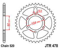 JT JTR478.43 ZĘBATKA TYŁ-71562