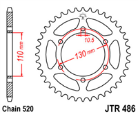JT JTR486.38 ZĘBATKA TYŁ