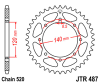 JT JTR487.42 ZĘBATKA TYŁ-71530