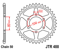 JT JTR488.41 ZĘBATKA TYŁ-71522