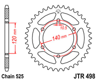 JT JTR498.39 ZĘBATKA TYŁ
