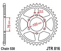 JT JTR816.42 ZĘBATKA TYŁ-71407