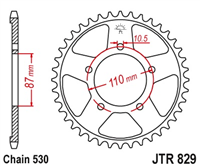 JT JTR829.42 ZĘBATKA TYŁ-71368