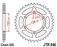 JT JTR846.39 ZĘBATKA TYŁ-71336