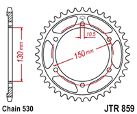 JT JTR859.38 ZĘBATKA TYŁ-71303
