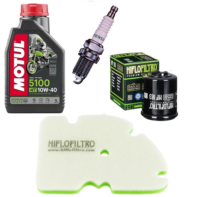 PIAGGIO X8 125 / X-EVO 125 -08 olej+filtry+świeca-69087