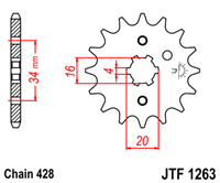 JT JTF1263.15 ZĘBATKA PRZÓD-70845