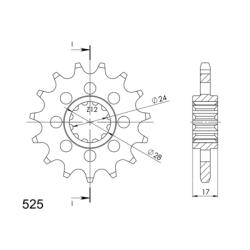 HONDA CB 600 F S HORNET 98-06 zestaw napęd-owy SPX-72306