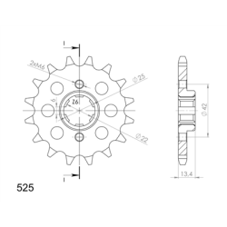 HONDA CB 350 450 SG 86-88 zestaw napęd-owy SPX-72694