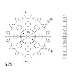 TRIUMPH 865 AMERICA 07-12 14- zestaw napęd-owy SPX-72862
