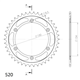 KAWASAKI KLX 250 SF 09-10 zestaw napęd-owy SPX-86643