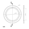 KAWASAKI KMX 125 86-03 zestaw napęd-owy SUPERSPROX-86687