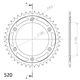 KTM DUKE 690 08-19 R 10-17 zestaw napęd-owy SPX-86949