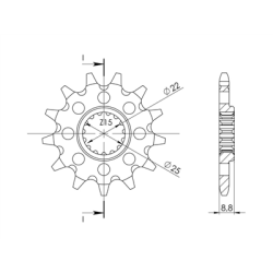 KTM SX-F EXC 350 525 530 14/50 zestaw napęd-owy-74383