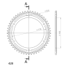 YAMAHA TDR 125 89-92 zestaw napęd-owy SUPERSPROX-87106
