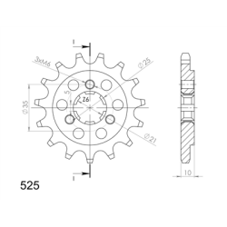 SUZUKI DR 650 SE 96-18 zestaw napęd-owy SUPERSPROX-73804