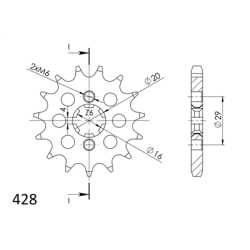 SUZUKI RV 125 VAN-VAN 07-16 zestaw napęd-owy SPX-73789