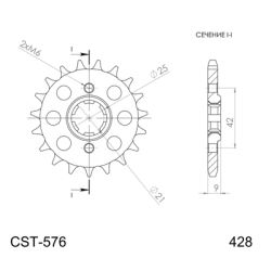 YAMAHA XT 350 85-00 zestaw napęd-owy SUPERSPROX-73777