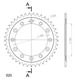 HONDA NX 250 88-93 zestaw napęd-owy SUPERSPROX-87317