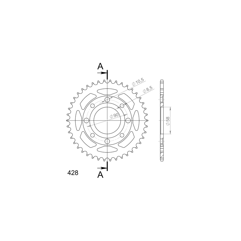 DAELIM VT 125 EVOLUTION 98-02 zestaw napęd-owy SPX-87341