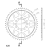 YAMAHA TW 125 03-04 zestaw napęd-owy SUPERSPROX-87481