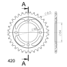 YAMAHA PW 80 / ZINGER 83-85 91-06 zestaw napęd-owy-87524